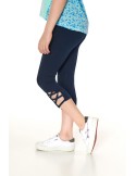 Girls\' 3/4 navy blue leggings NDZ8429 - Online store - Boutique